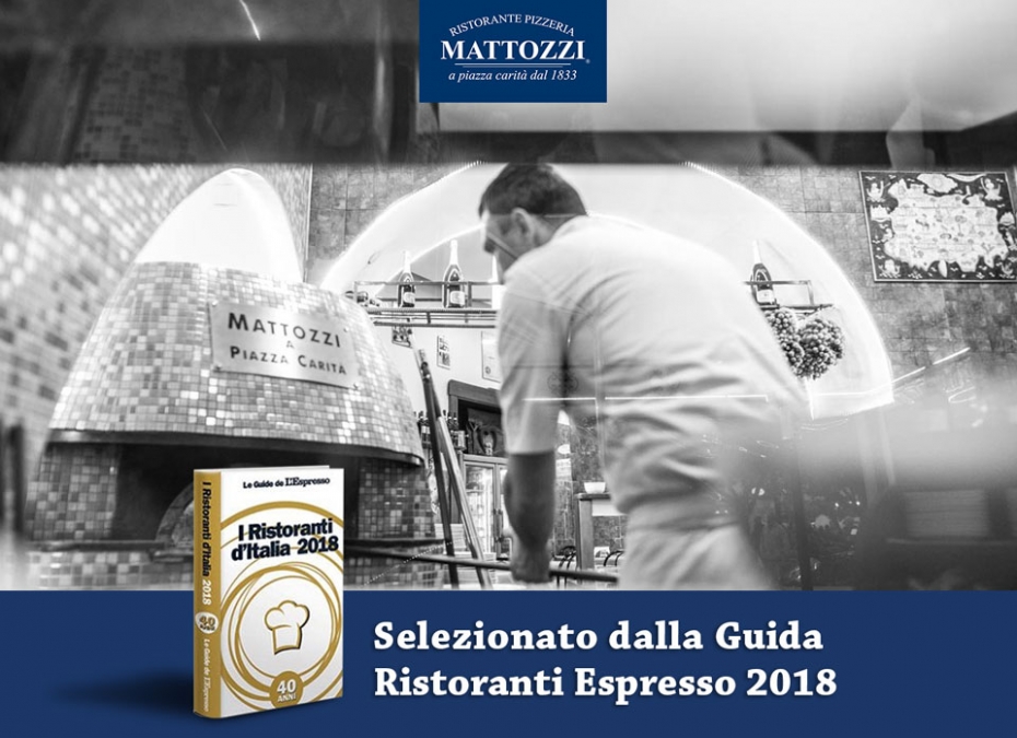 Mattozzi selzionato nella Guida Ristoranti Espresso 2018